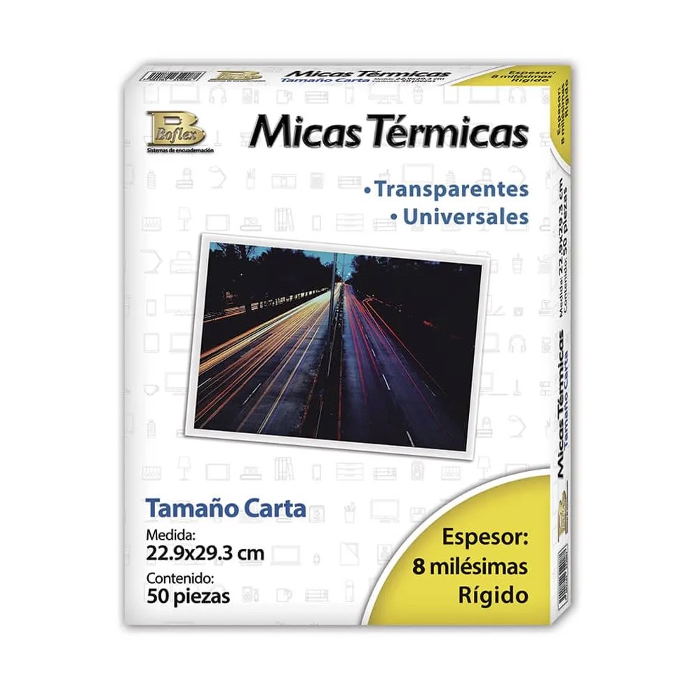 Mica Térmica Tamaño Carta  21 x 37.9 cm 10 mm GBC