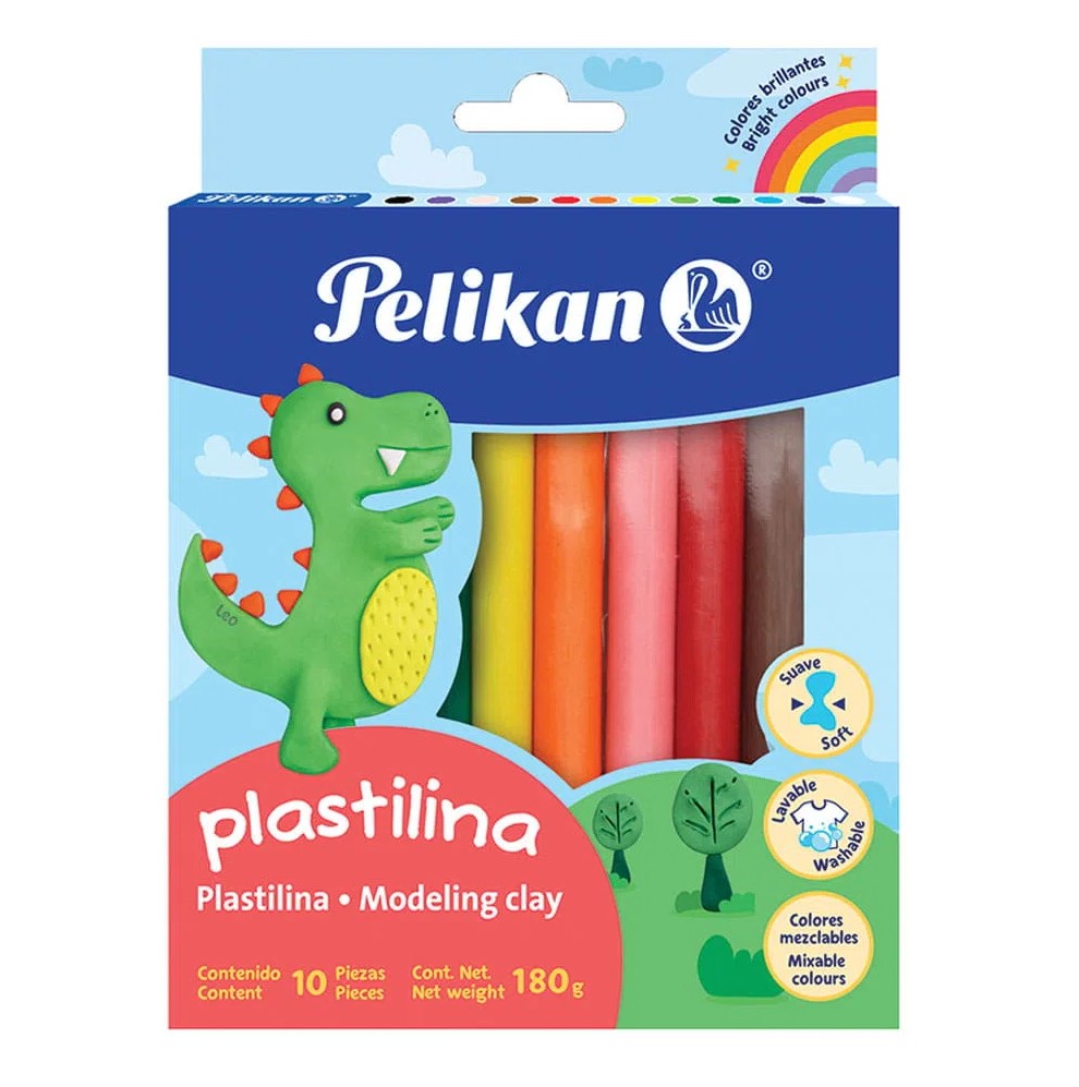 Plastilina Barritas Cja/10 Pelikan 180 G