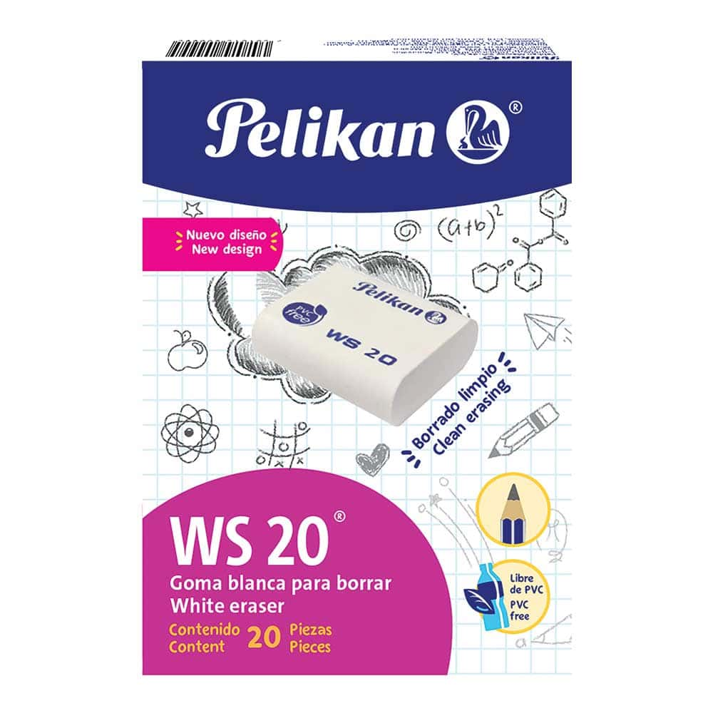 GOMA DE BORRAR BLANCA GDE WS-20 PELIKAN